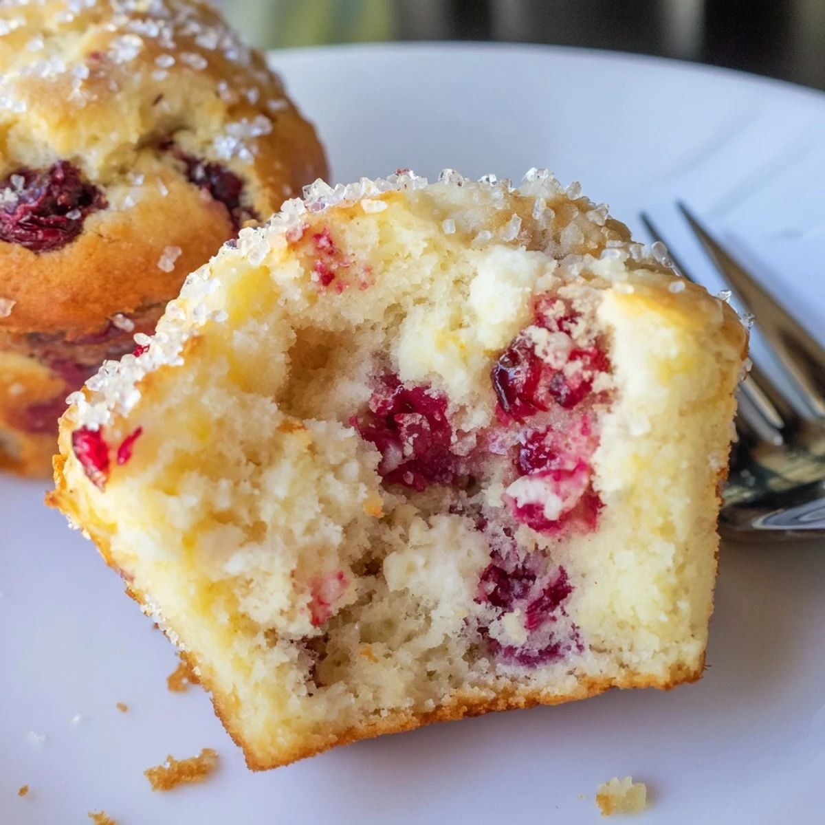 Moist Ricotta Cranberry Orange Muffins filled with tart cranberries and zesty orange flavor.
