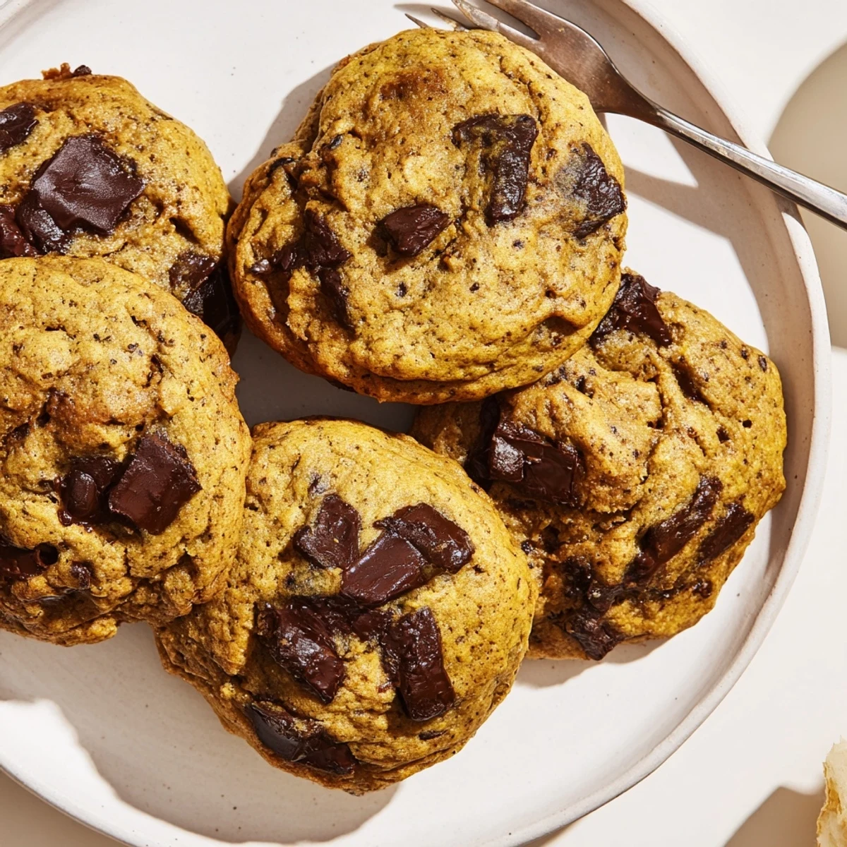 Soft pumpkin chocolate chip cookies topped with rich toasted pecan butter and warm spices.  
