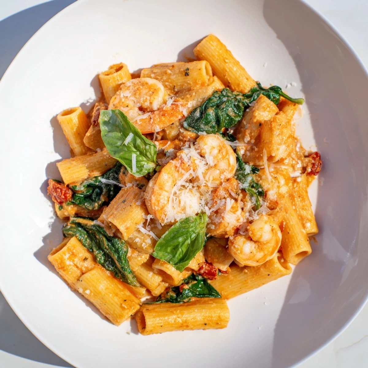 Tender shrimp and pasta in a rich, creamy sauce - the perfect One-Pot Marry Me Shrimp Pasta dinner.