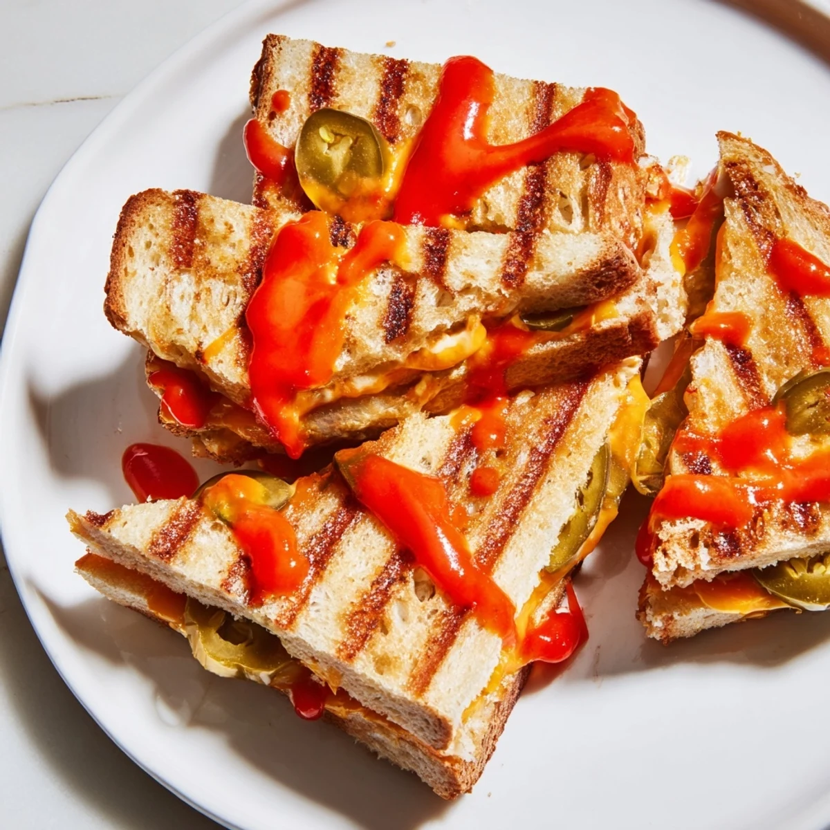 Mouthwatering image of Spicy Pickle Grilled Cheese Dippers, featuring warm, cheesy goodness and a spicy kick.