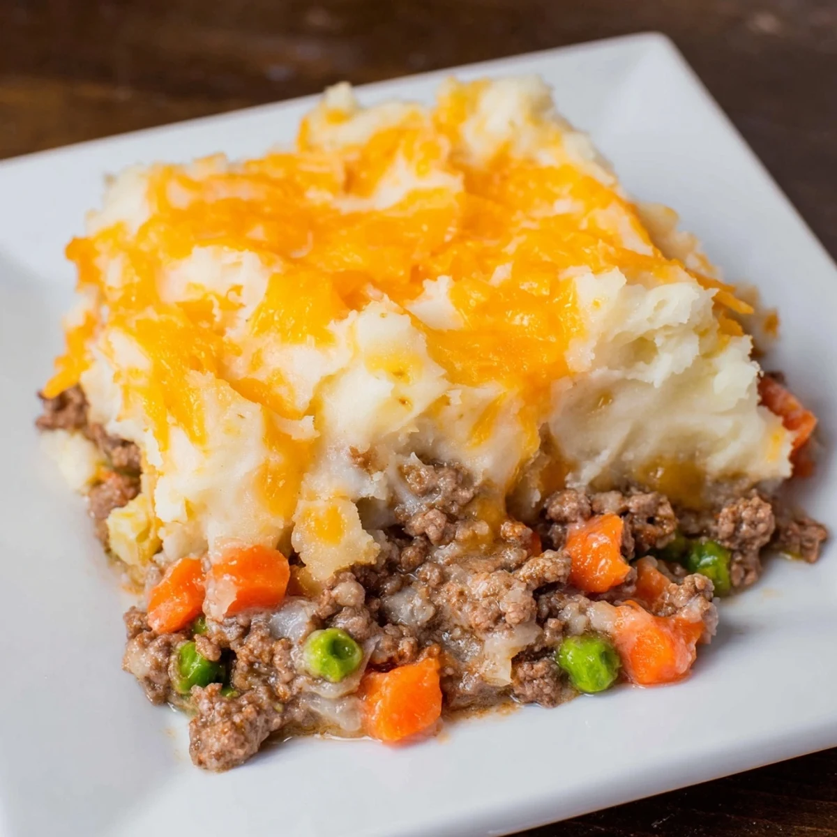 Golden, bubbly Budget Shepherds Pie with a cheesy mashed potato topping, perfect for dinner.