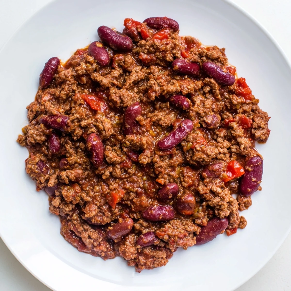This hearty slow cooker chili dump, featuring ground beef, looks incredibly flavorful and satisfying.