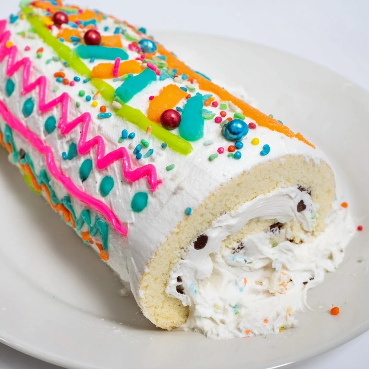 A store-bought cake transforms into a whimsical Ugly Sweater Cake Roll, bursting with holiday cheer and flavor.