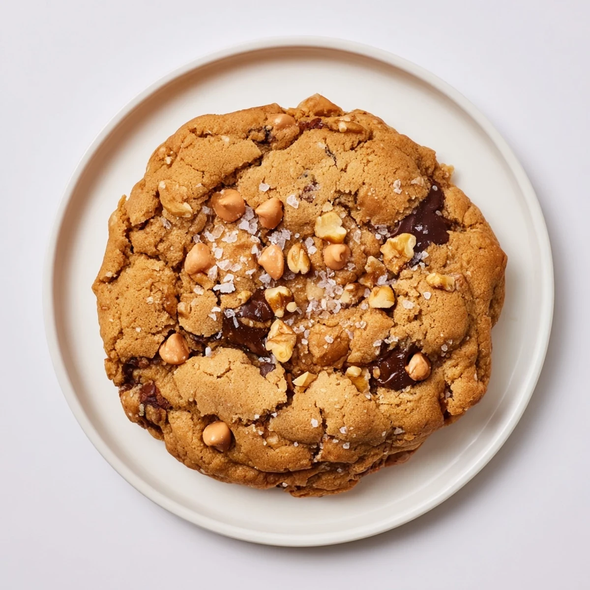 Freshly baked and fragrant Best Ever Butterscotch Chocolate Chip Cookies, perfect with a glass of cold milk.