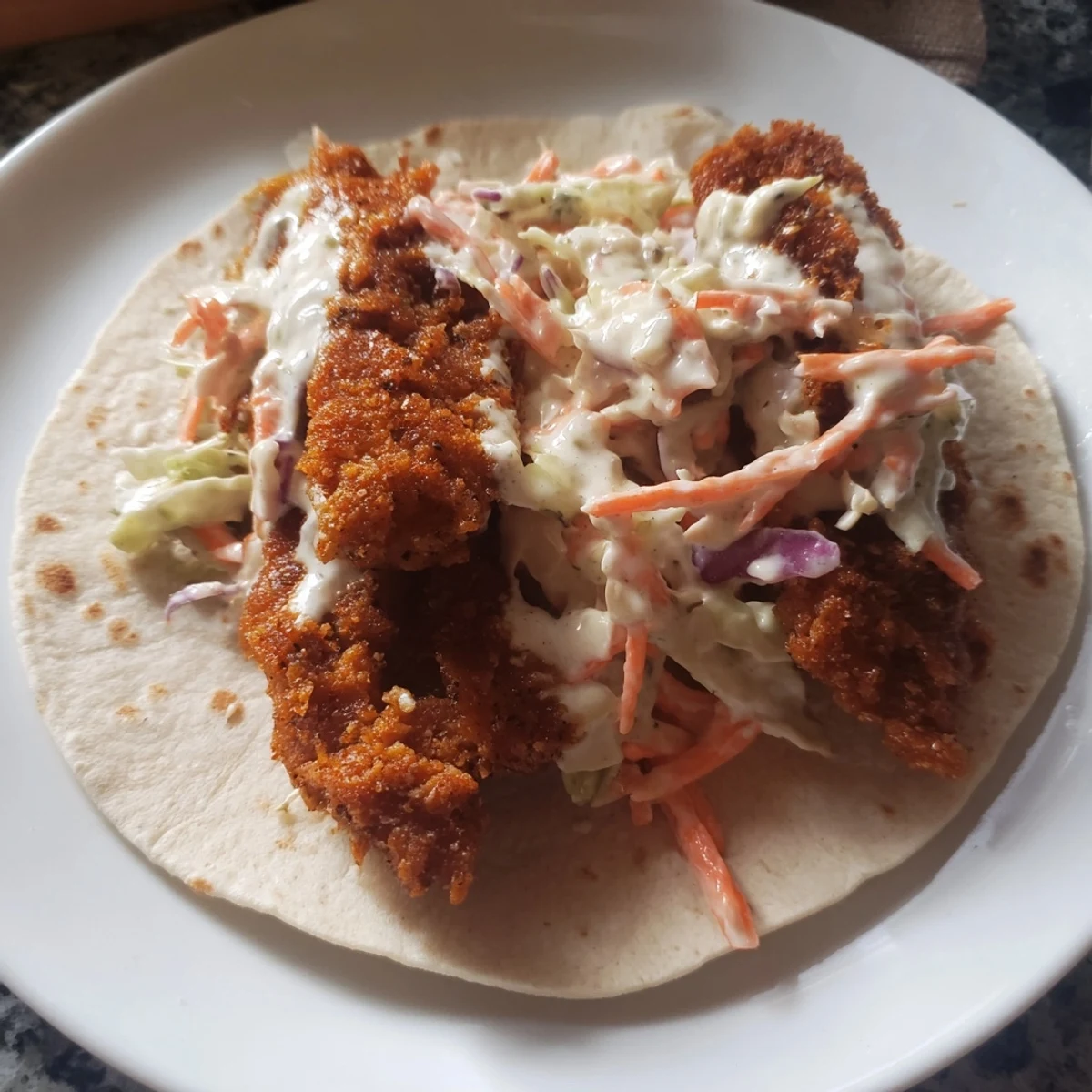 Buffalo Chicken Smash Tacos