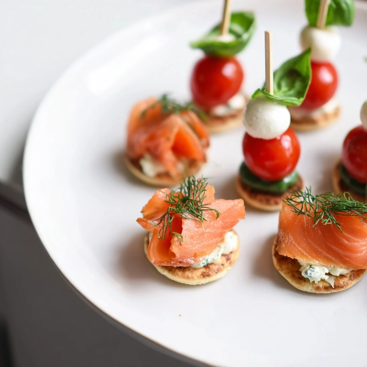 Elegant Magical Moments Happy New Year 2026 Platter overflowing with colorful appetizers and sweet delights.