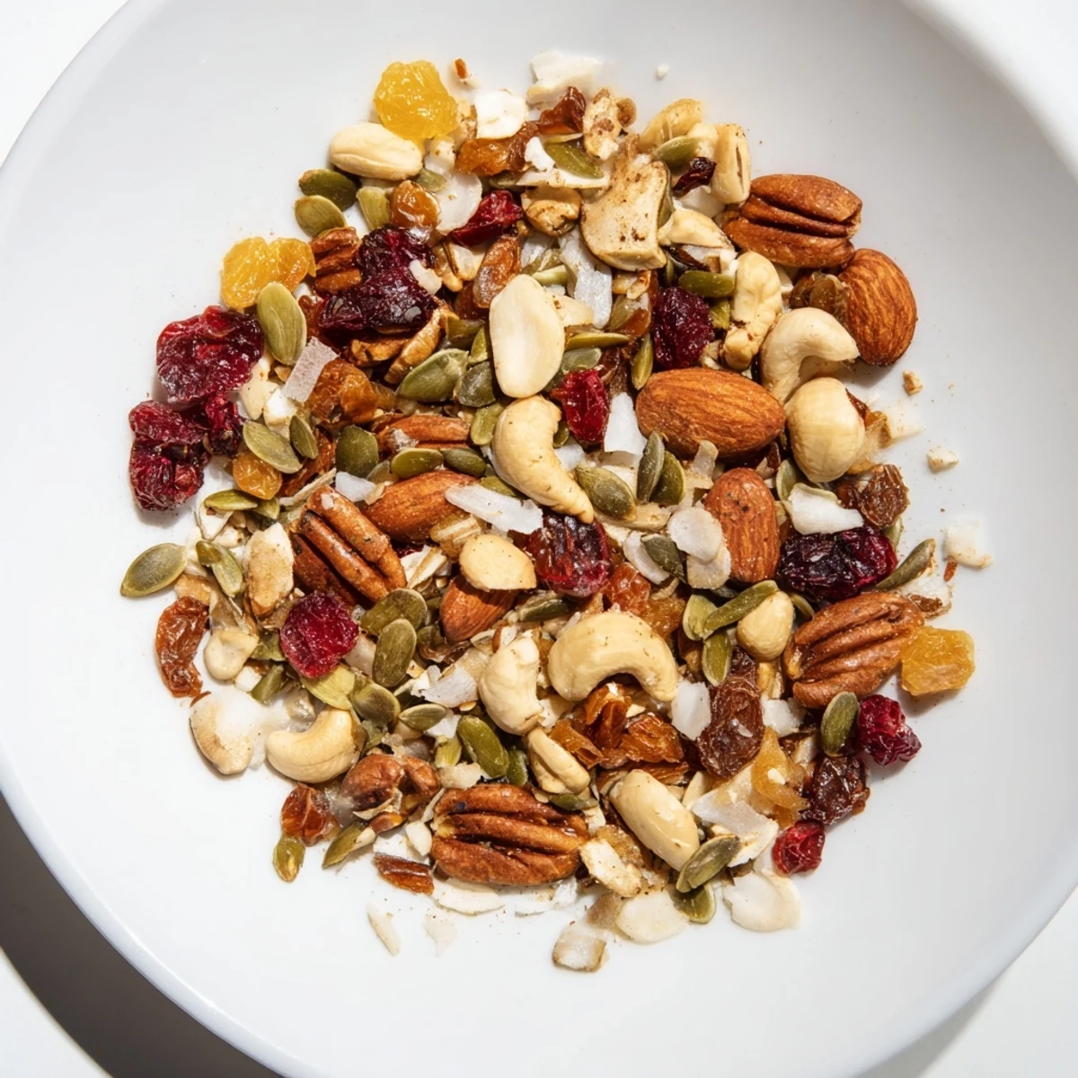 Golden Nutty Nosh Squirrel Snack Mix, a blend of roasted nuts and fruits, offers a delightful crunch.