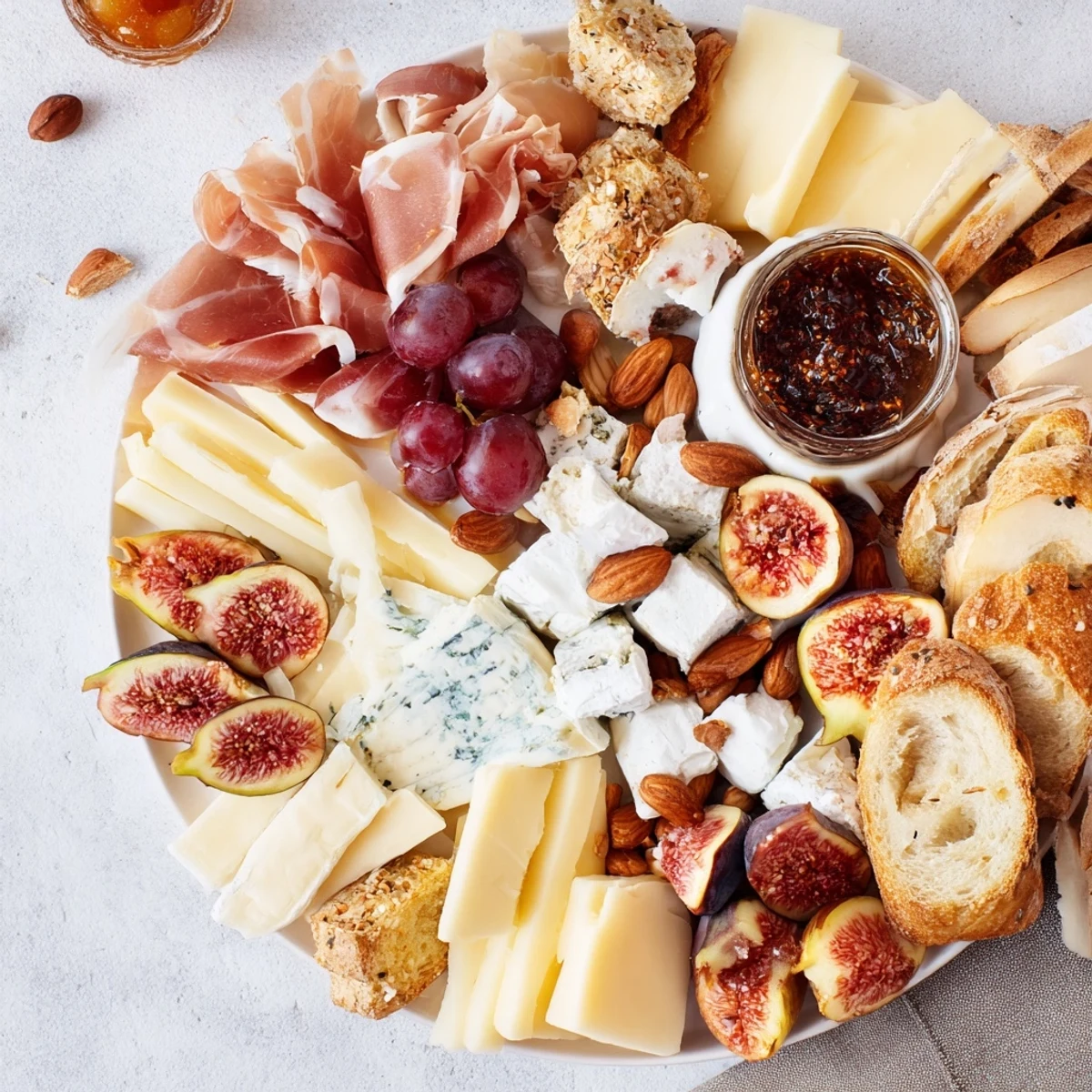 Magnificent Moments Magiques Plateau Bonne Année 2026, offering rich cheeses, fruits, and meats for a joyful New Year.