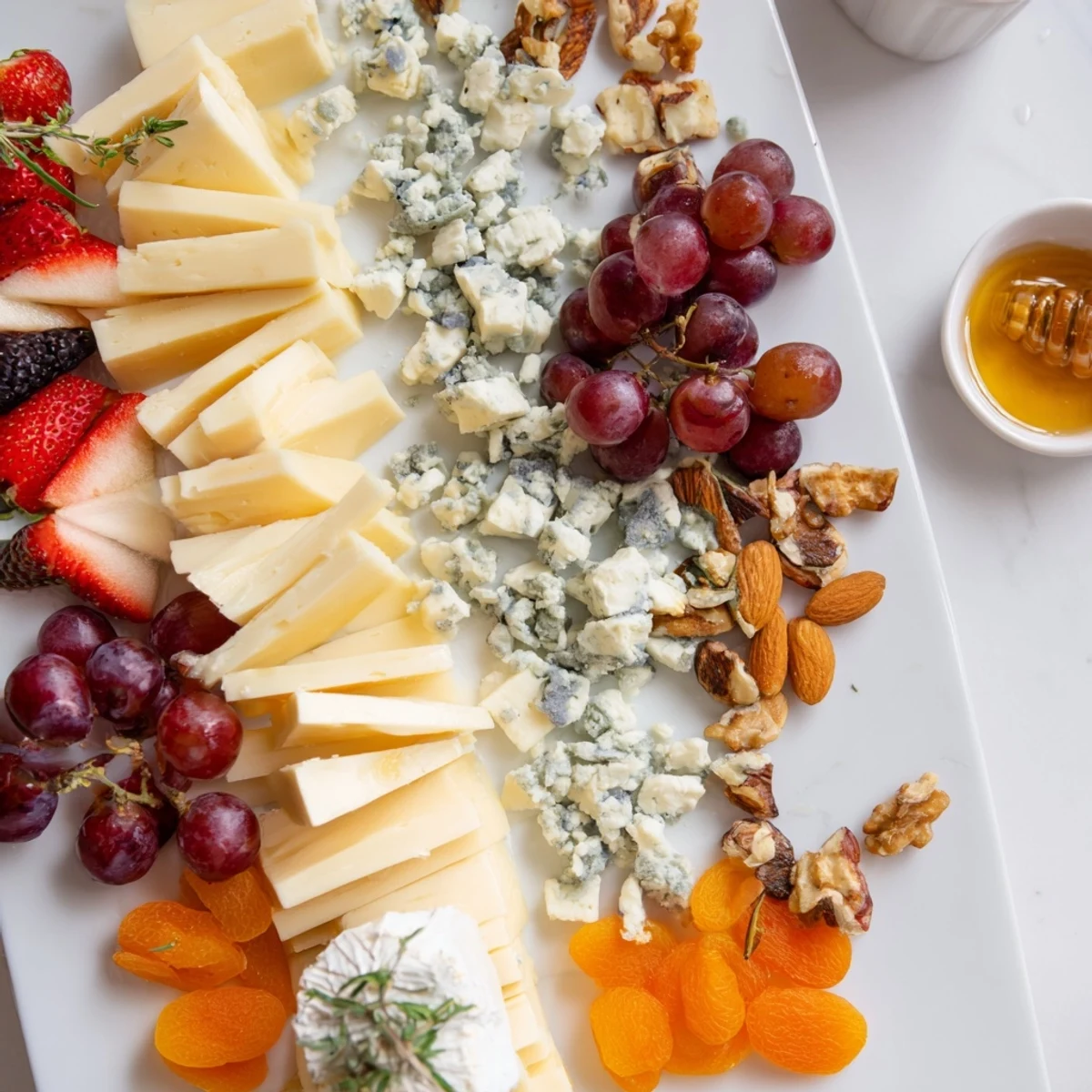 Artfully overflowing Waterfall Edge Grazing Board, a visually stunning appetizer ready for a crowd!