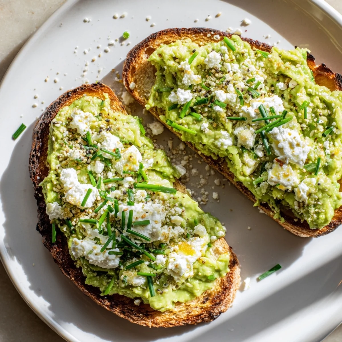Creamy avocado toast with everything seasoning is perfect for a quick, delicious breakfast.