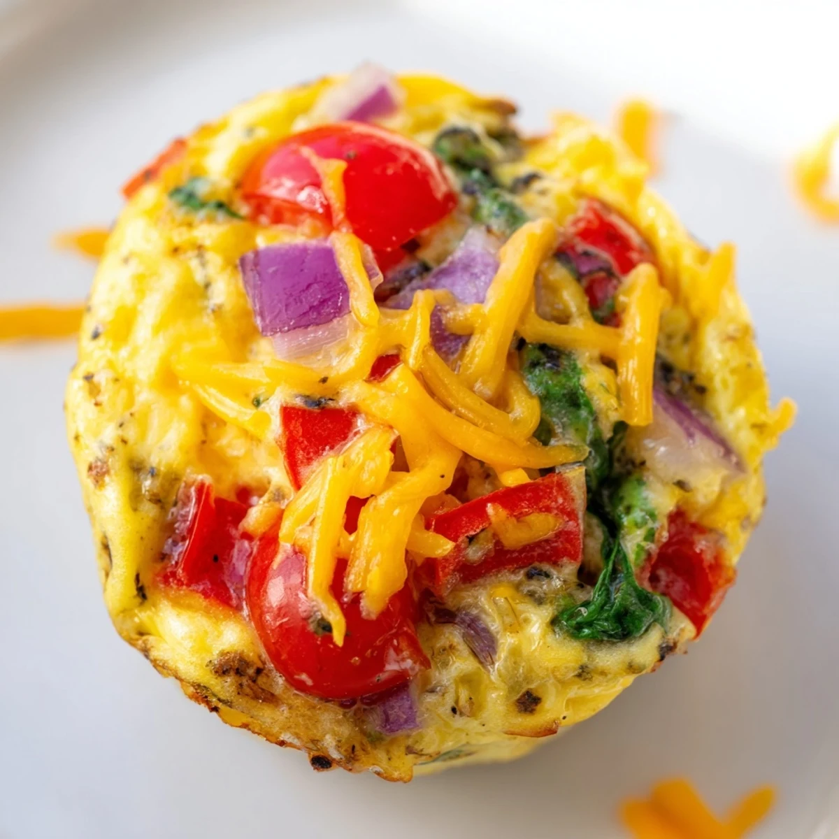 Freshly baked, protein-packed Veggie Egg Muffins served warm, ready to enjoy for breakfast or lunch.