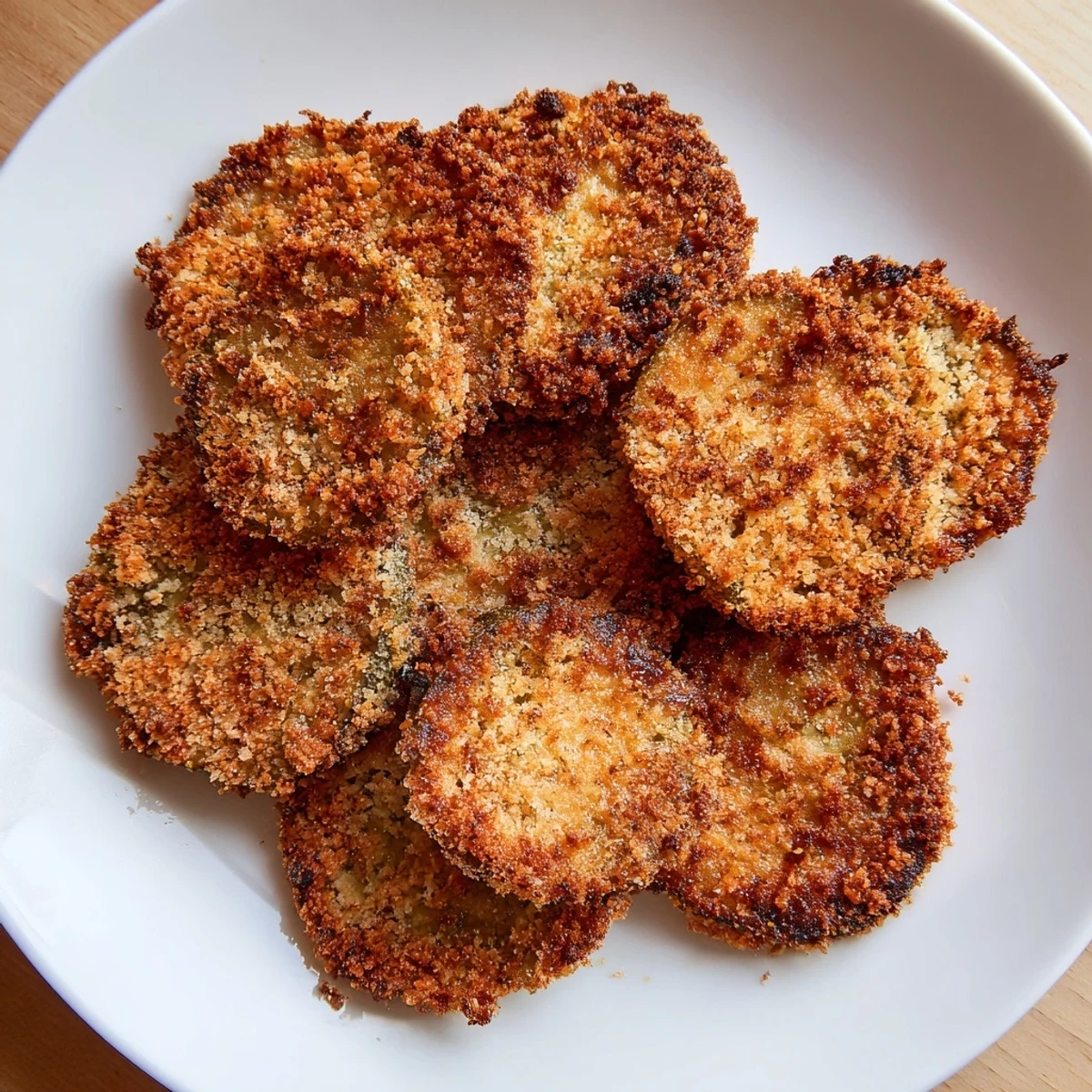 Golden-brown crispy fried pickles, a delicious appetizer ready to dip in creamy ranch.