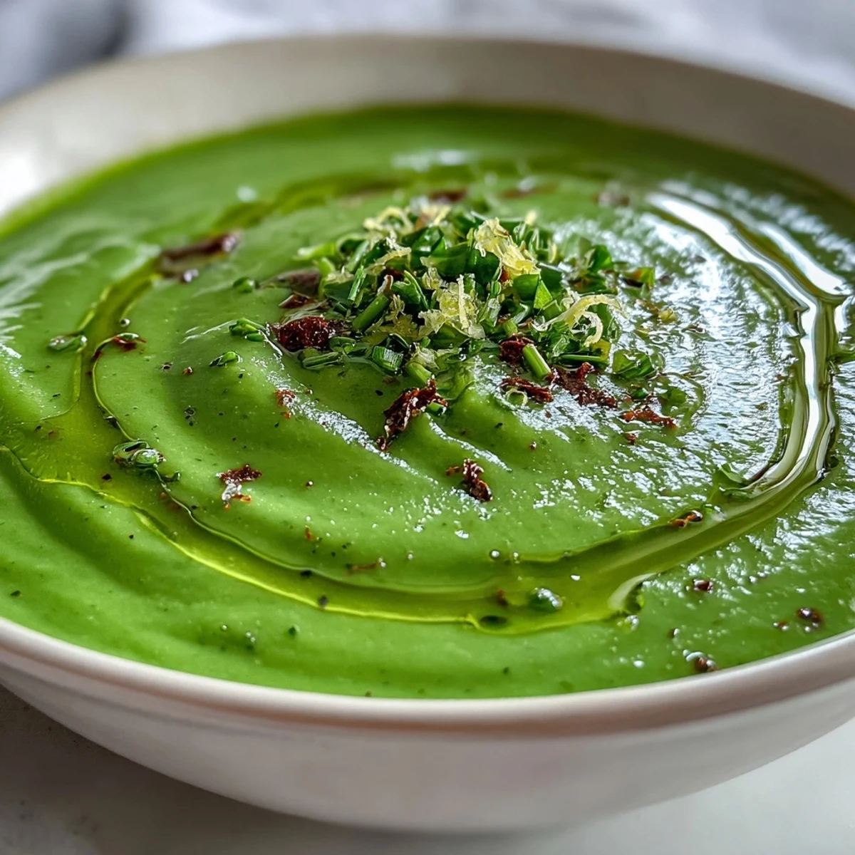 Creamy Big Green Immunity-Boosting Vegetable Soup, vibrant and nourishing, perfect with crusty bread.