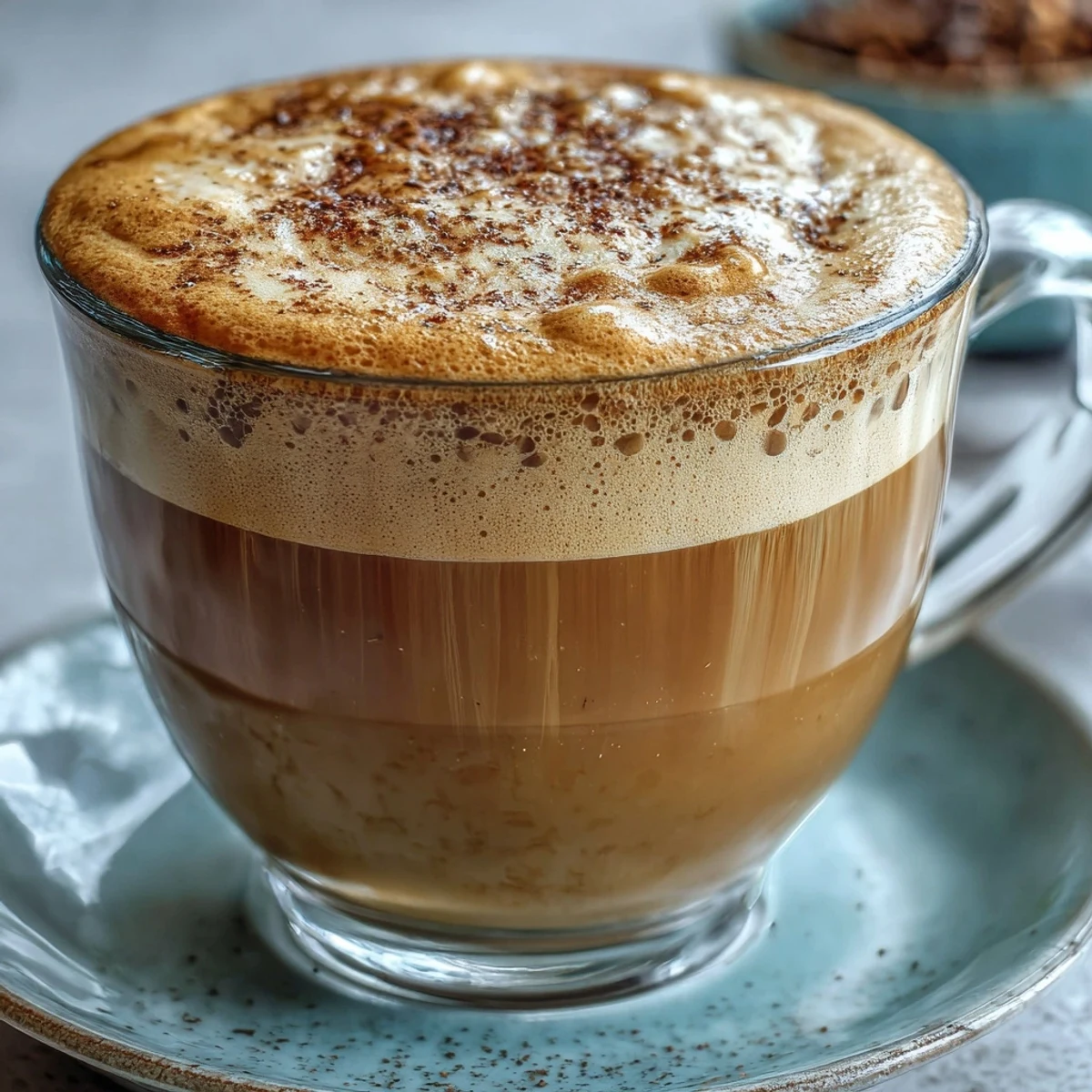 Creamy steamed milk and roasted hojicha tea layered in a warm cup, topped with fluffy foam for a soothing Japanese cappuccino.