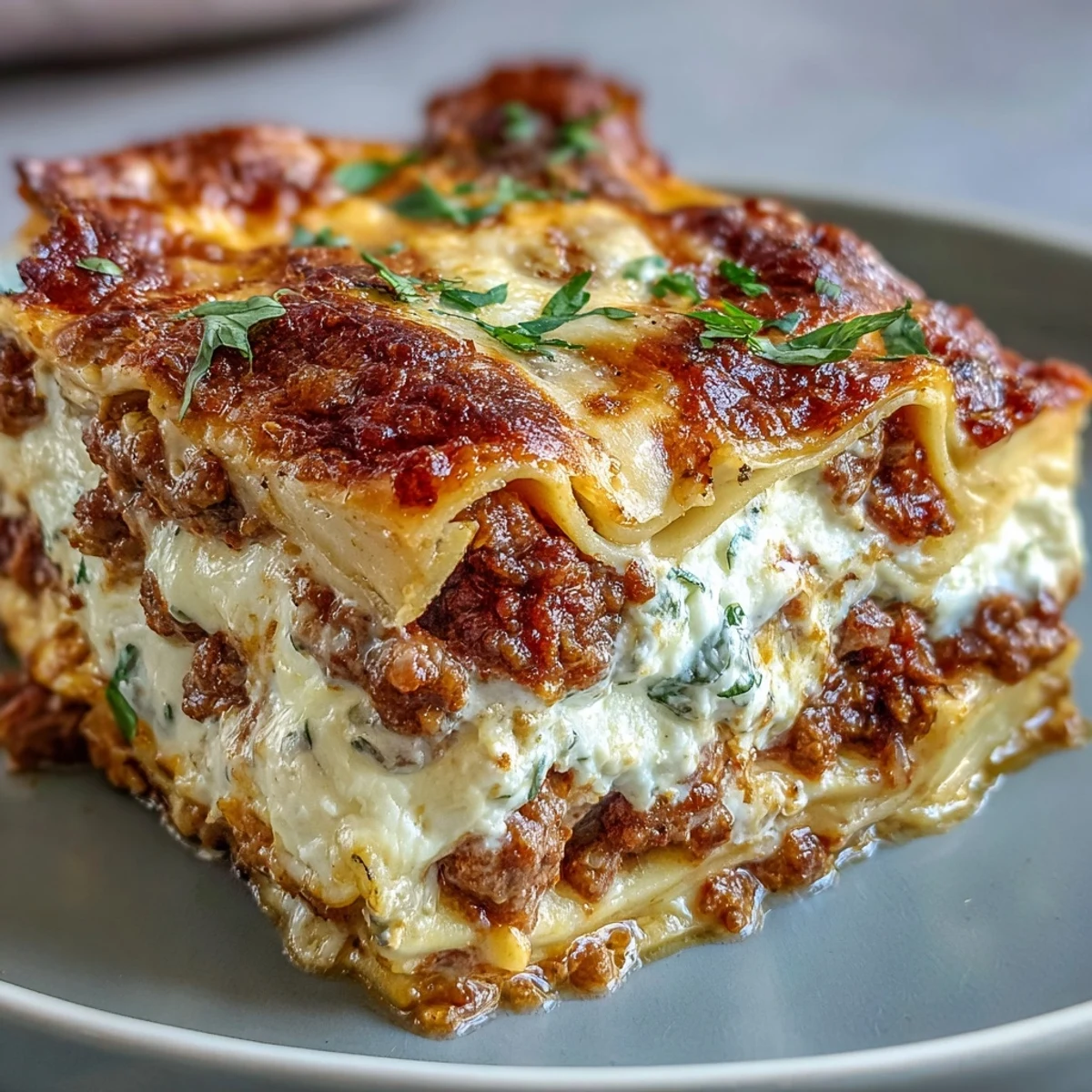 Steaming Worlds Best Lasagna from the oven reveals tender noodles and rich meat sauce in every cheesy layer.