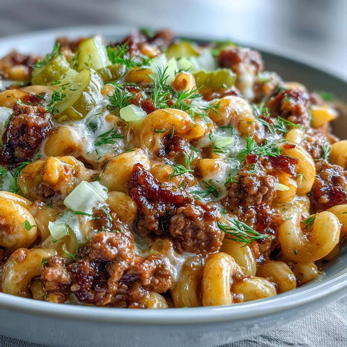 One-Pan Cheeseburger Chili Mac
