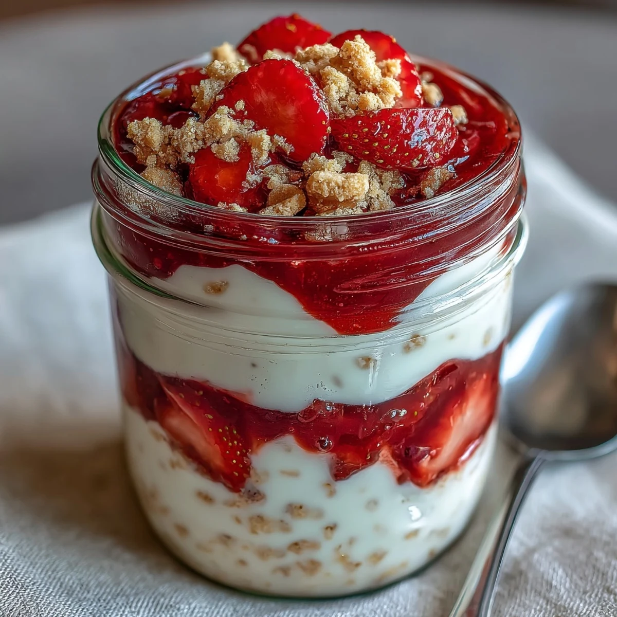 Cottage Cheese Strawberry Oats