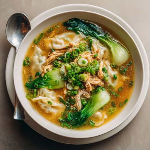 A bowl of soup with chicken and vegetables.