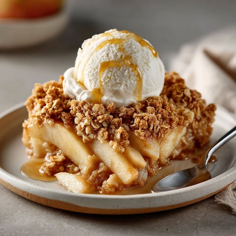 A dessert with a scoop of ice cream on top.