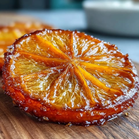Candied orange slices for cocktail garnish: glossy, sweet citrus rounds perfect for romantic drinks or desserts.  