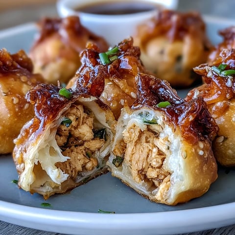 Golden pan-fried chicken and veggie rice paper dumpling bites served with a savory dipping sauce.