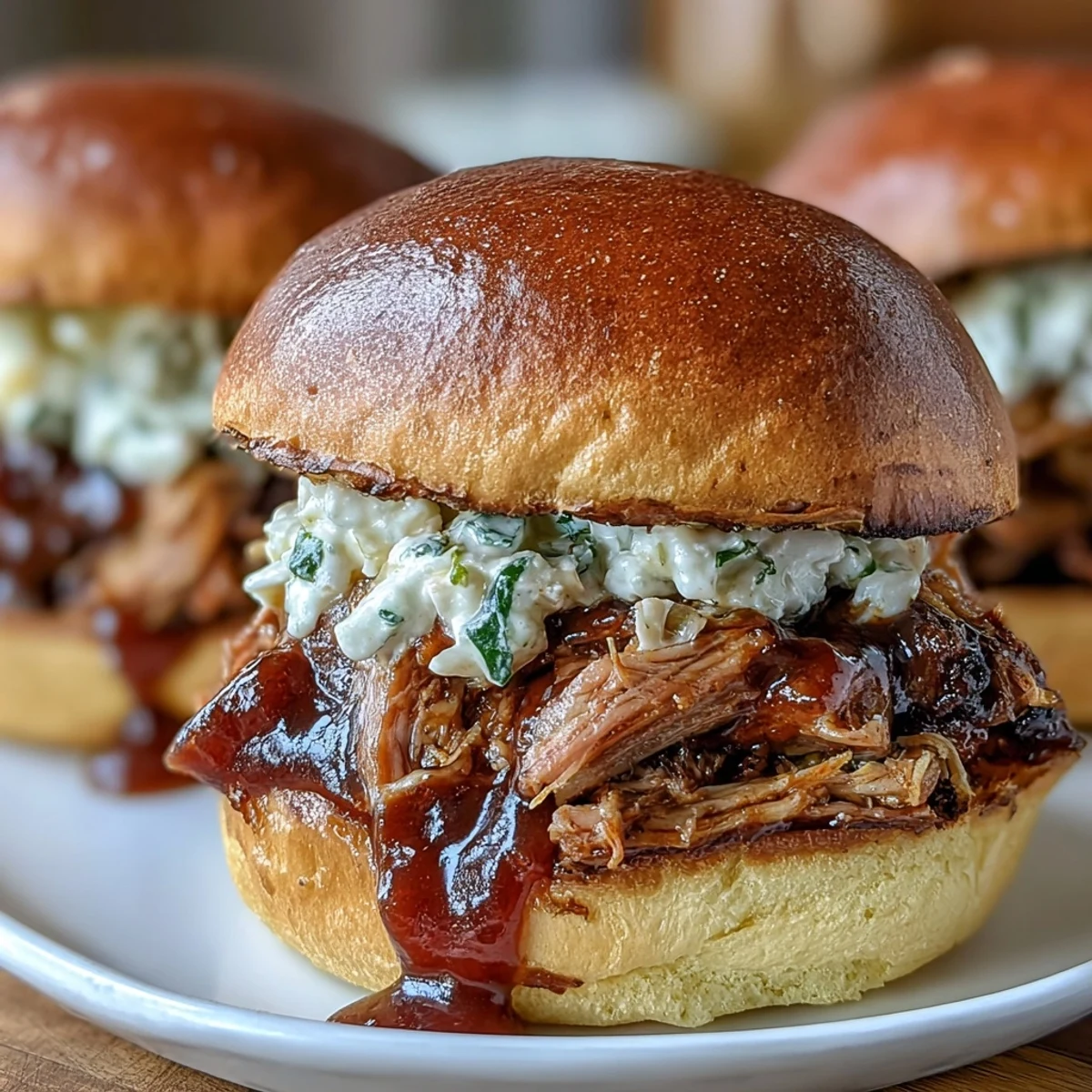 Juicy pulled pork sliders smothered in tangy barbecue sauce, perfect for baby shower parties and casual gatherings.  