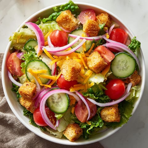 A salad with tomatoes, cucumbers, and cheese.
