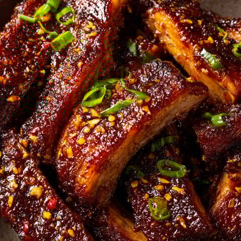 Slow cooker honey garlic ribs.