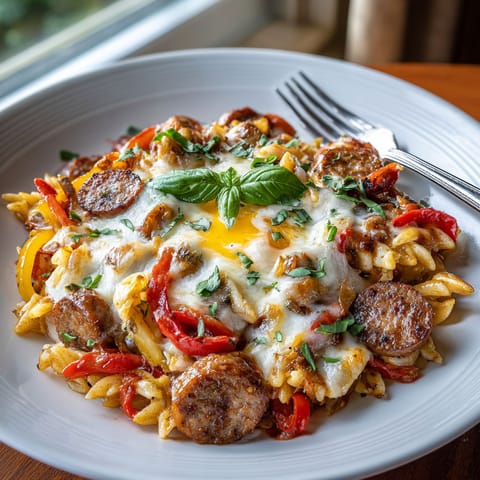 A plate of food with a fork on it.