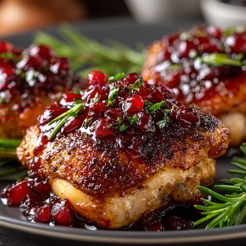 A plate of food with a sauce on top.