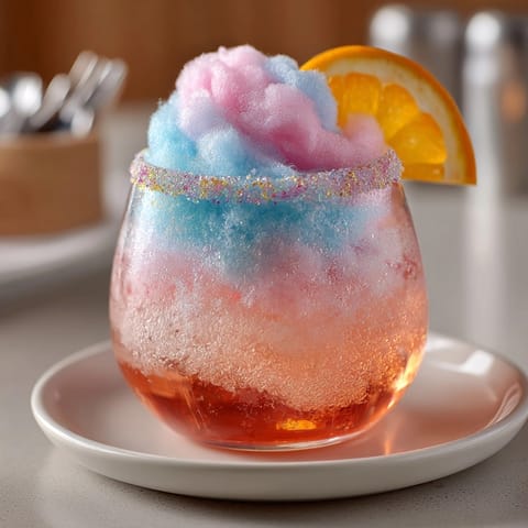 Sweet Hocus Pocus Cotton Candy Cocktail &ndash; vanilla vodka orange liqueur and cranberry fusion