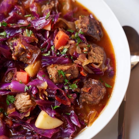 Spiced Red Cabbage Pork Stew