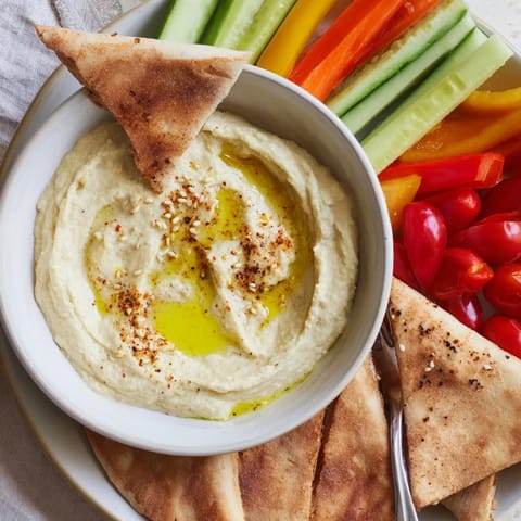 DIY Hummus Homemade Pita Veggies