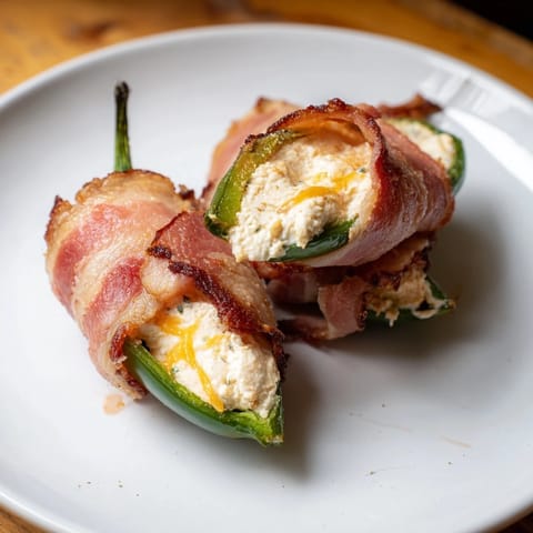 Golden, bubbly Express Holiday Jalapeño Poppers with bacon; a perfect bite-sized appetizer for the holidays.