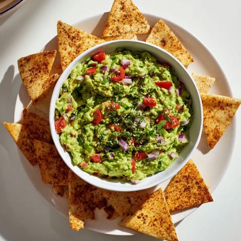 Pita Chips Guacamole Bowl