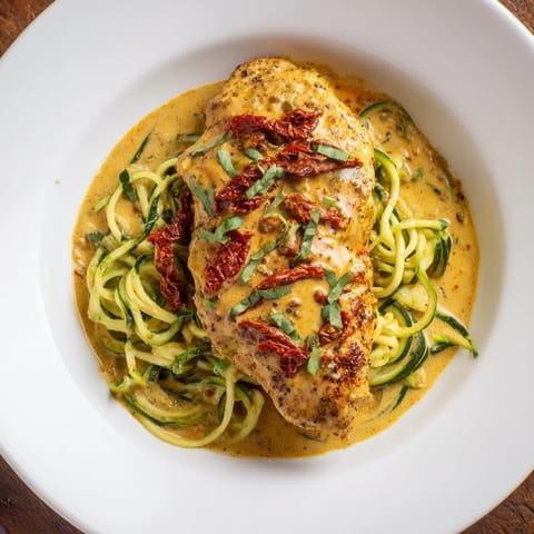Sun-Dried Chicken Zoodles