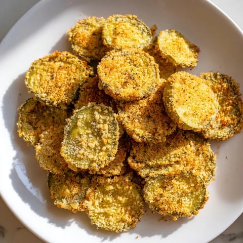 Freshly made crispy fried pickles, a tempting vegetarian snack, perfectly air-fried to golden perfection.