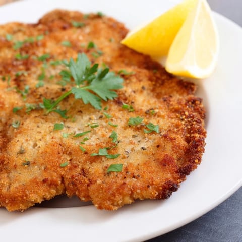 Crispy breading on juicy veal: this delicious Austrian Wiener Schnitzel is a classic comfort food. 