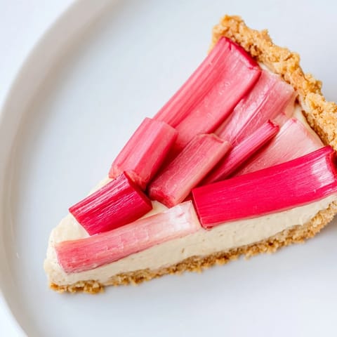 Rhubarb, White Chocolate, Elderflower Tart