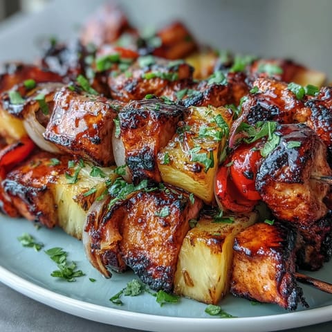 Grilled Chicken Pineapple Kabobs