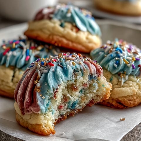 Pastel Swirl Birthday Cookies