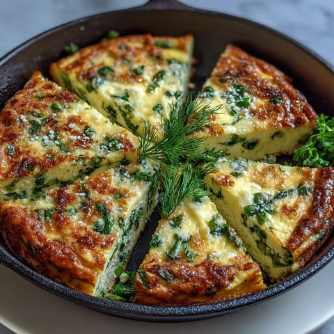 Spring Brunch Frittata with Asparagus and Goat Cheese: golden baked eggs with tender asparagus, creamy goat cheese, and fresh herbs for a light, flavorful meal.