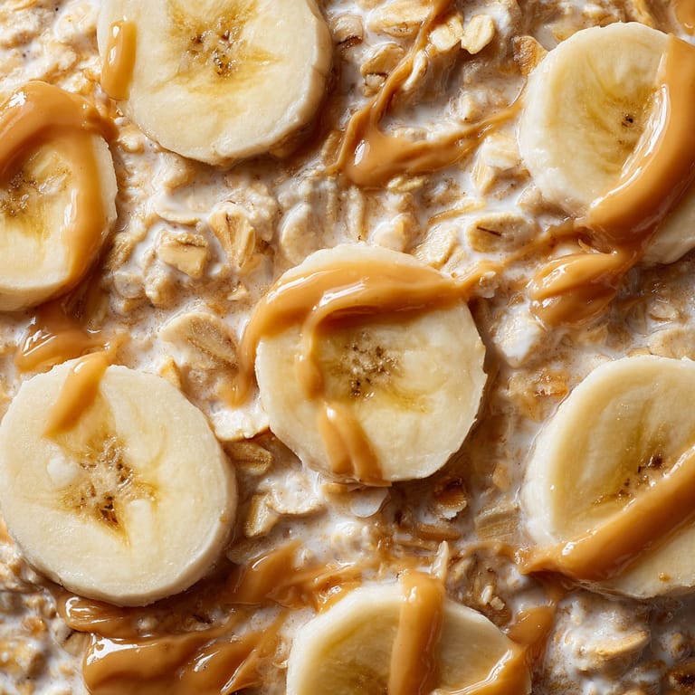 Banana and peanut butter oatmeal.