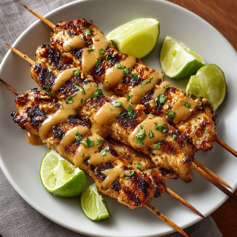 A plate of food with a stick in it.