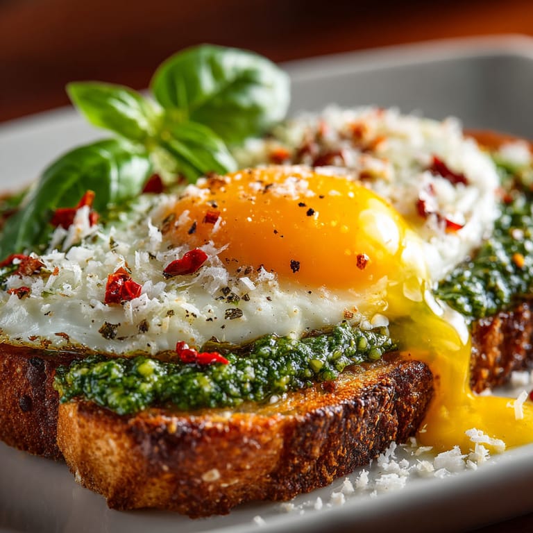 A plate of food with an egg on top.