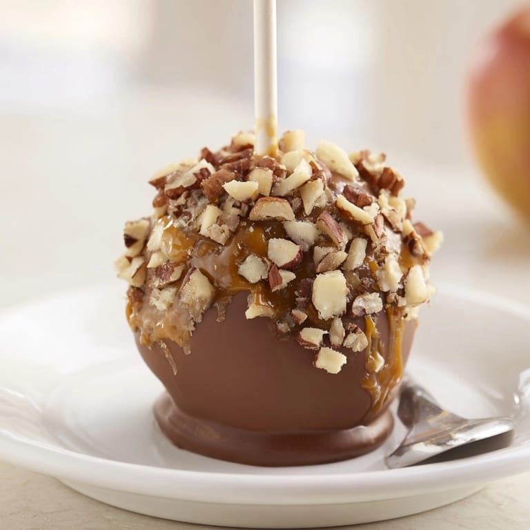 Step-by-step photos showcasing how to make gooey Caramel Apple Truffle Pops.