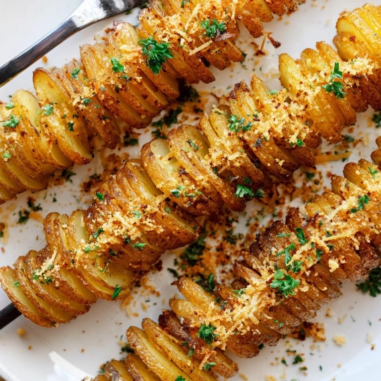 Seasoned spiral potatoes on skewers, air-fried until golden, perfect for dipping.  