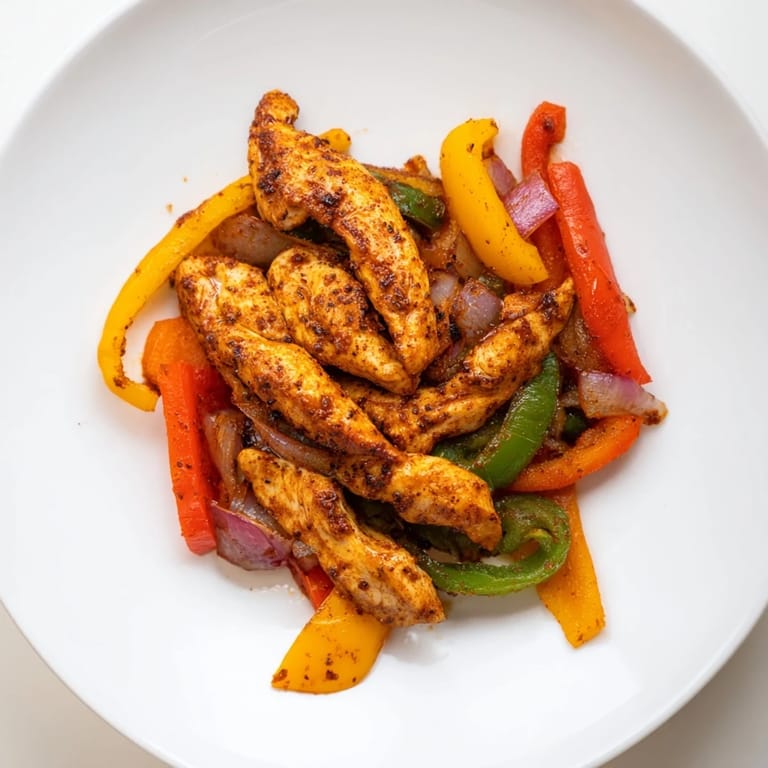 Delicious Sheet-Pan Chicken Fajitas: Crispy edges on peppers and onions, ready to wrap in warm tortillas.