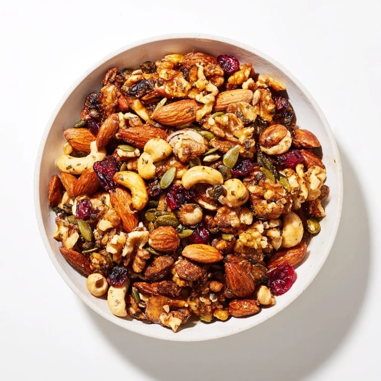Homemade Squirrels Gourmet Nut Bowl, perfectly roasted with maple syrup, offers a fantastic blend of textures.
