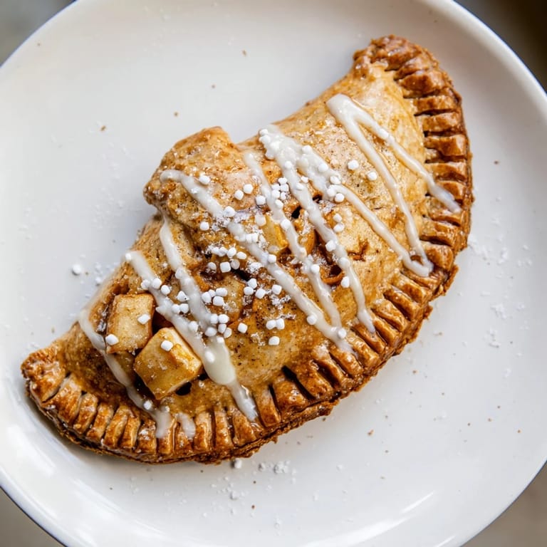 Freshly baked Mitten Shaped Hand Pies, showcasing their apple filling and dusted with pearly decorating sugar.